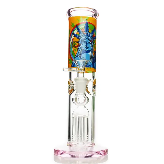 Gros bécher tuyaux avec verre coloré 18,5 