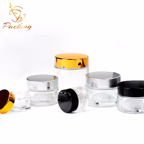 20% de réduction sur l'emballage en gros pot en verre cosmétique transparent 20g 30g 50g 100g pour crème ou parfum