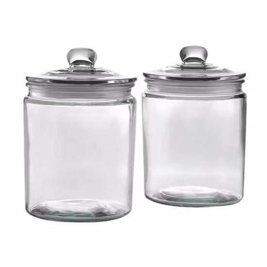 1L 2L 4L 6L Chine Commerce de gros de stockage de verre Biscuits Cookie Jar avec couvercles hermétiques